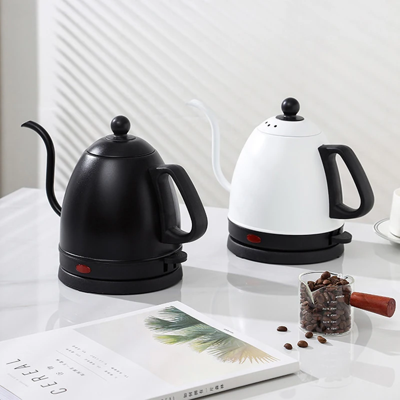 Электрический чайник с гусиной шеей, 1000 Вт, ручной заварник, чайник из нержавеющей стали 304, кувшин для воды с тонким горлышком, ручная пивоварня, 800 мл