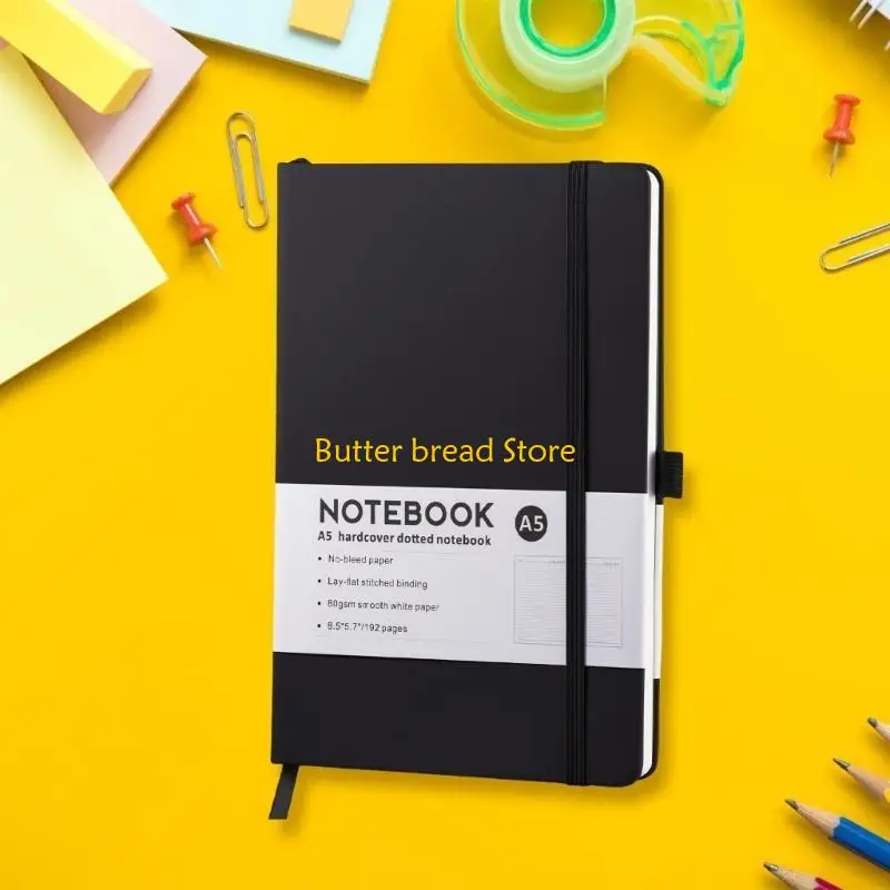 W89C Hardcover Notebook 192 Seiten Weitgekühltes Leder Notebook College Regierte Geschäftsnotiz für die Büroschule 216x145mm