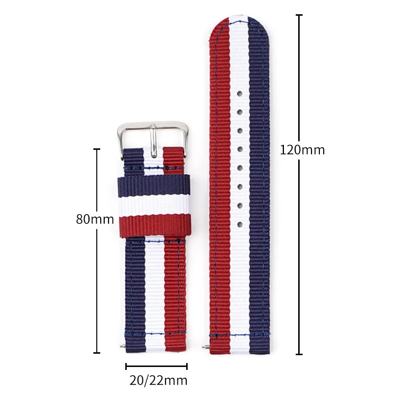 20mm 22mm Canvas Nylon For Garmin Forerunner 55 158 245 745 965 265 255 Music Bracelet For Amazfit Bip 3 5 GTR GTS2 3 4mini 2Pro