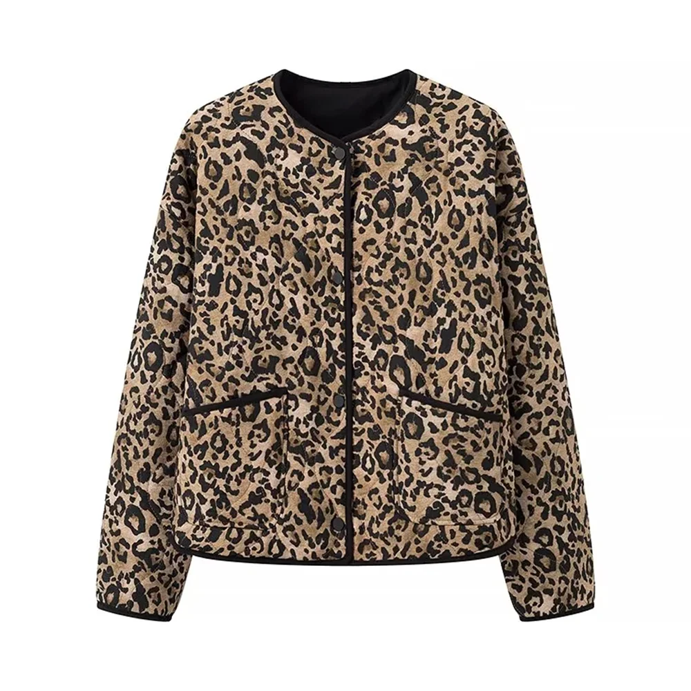 

Kar&Otza 2024 Autumn/Winter New Fashionable Lightweight Animal Pattern Printed Jacket Cotton Jacket Cotton Jacket Women's Coat