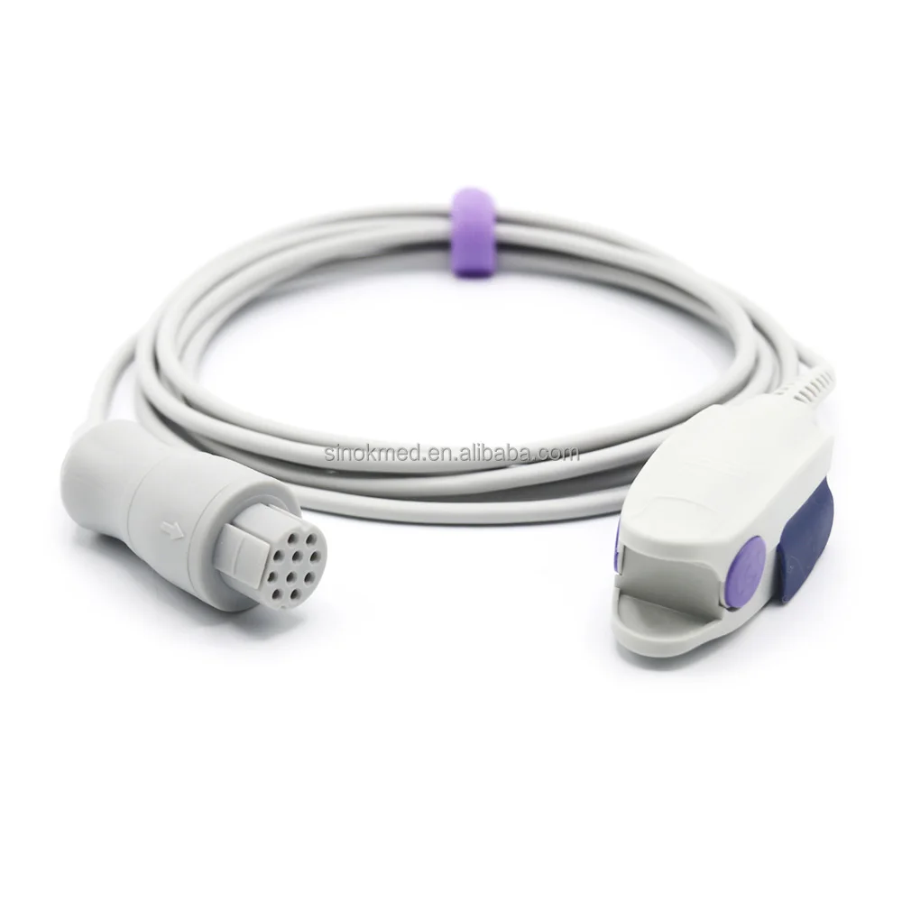 Adult Finger Clip SpO₂ Sensor – 10-Pin, Fits OXY-F4-N