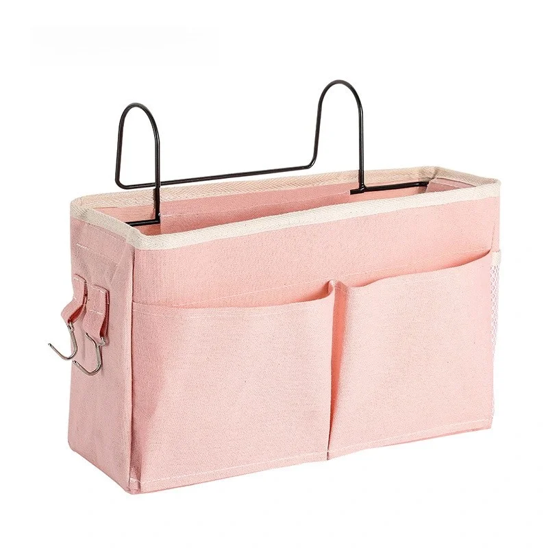 Bolsa de almacenamiento junto a la cama, bolsa de almacenamiento para dormitorio, cesta colgante de tela para mesita de noche, bolsa de almacenamiento para escritorio de estudiantes universitarios