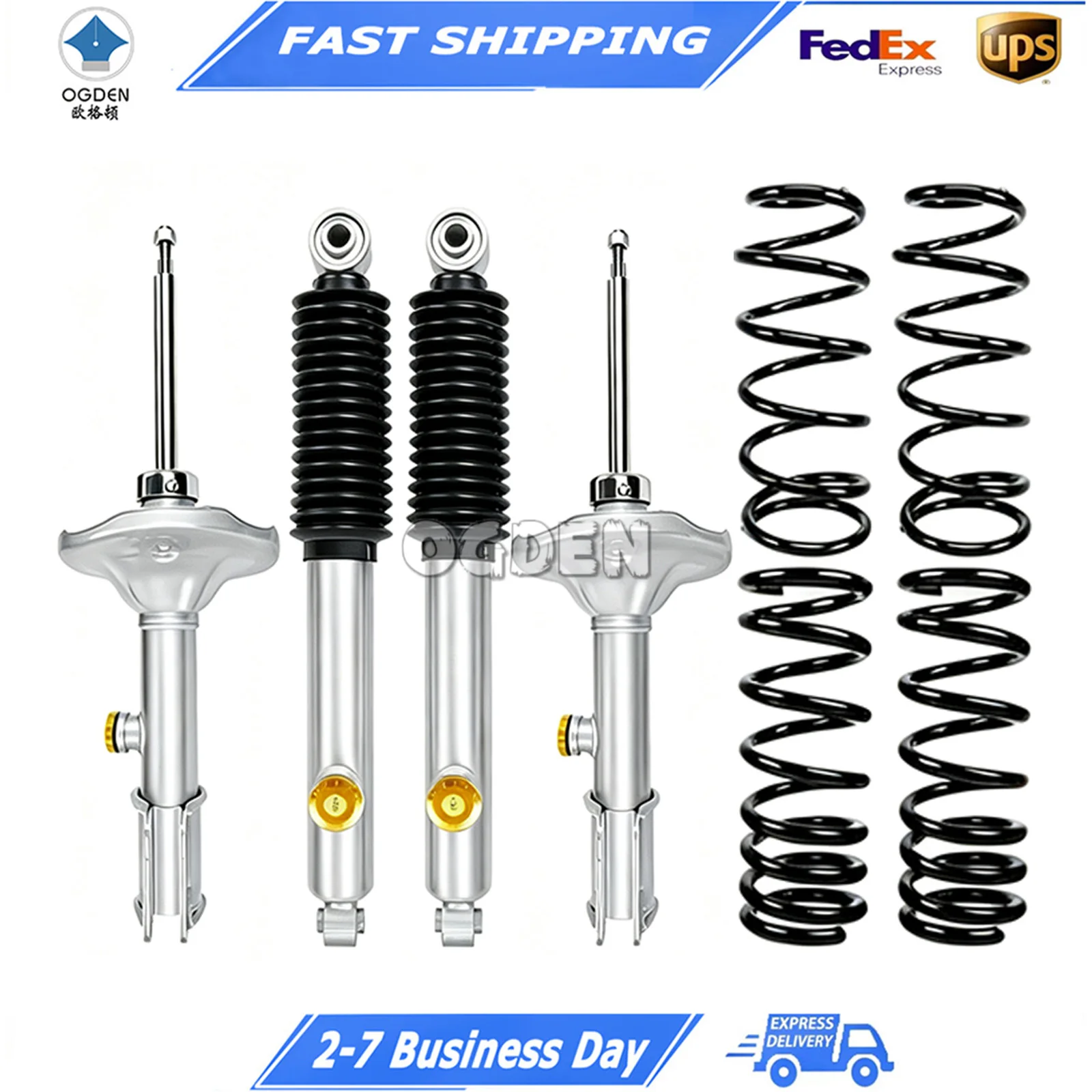 

OGDEN 2-inch Lift Adjustable Shock Absorber Kit for Mitsubishi Leopaard Feiteng iO MR992092 MR992093