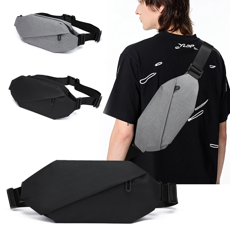 

Men's Crossbody Sling Bag Convertible Chest Bag - Crossbody/Shoulder/Waist Pack for Commuting & Sports