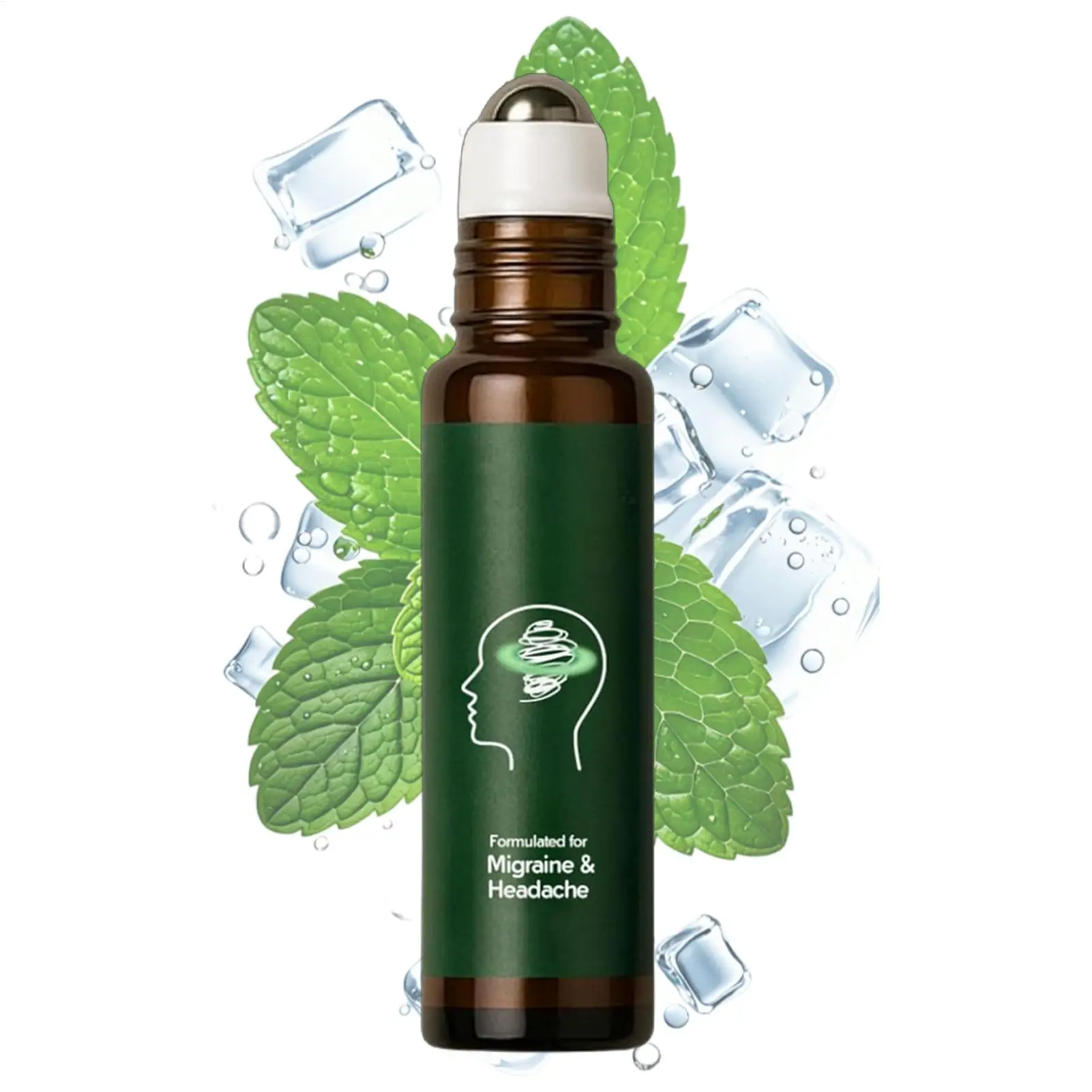 Cooling Roll-On Serum Minty Cooling and Refreshing Roll-On Serum Peppermint Oil Roll on Natural Cooling Sickness Relief Roll-On