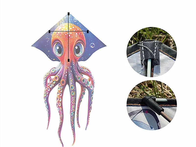 free shipping octopus kite cometas de viento outdoor toys kite for kids kite professional breezemoon toy sports deportes-y-ocio