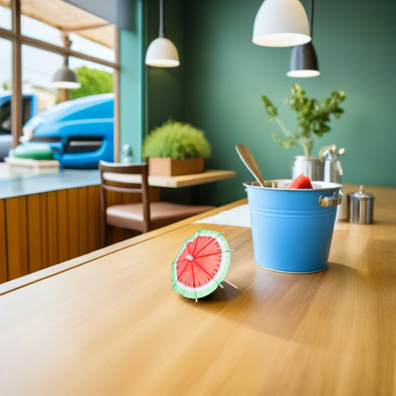 

100Pcs Cocktail Picks Tropical Umbrella Drink Sticks Decorative Disposable Fruit Skewers Party Cocktail Sticks