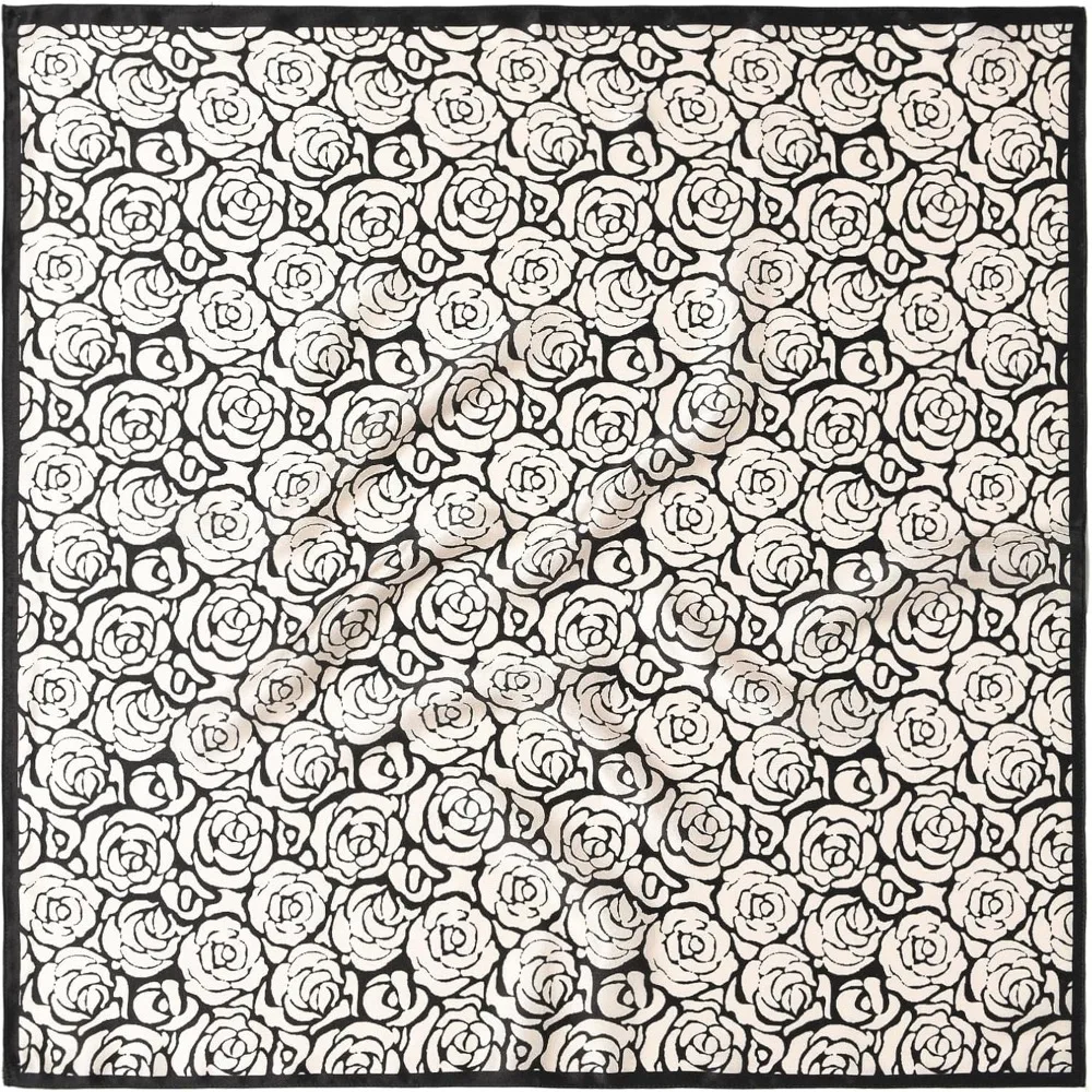 Lenço quadrado de seda amoreira pura 25,6" x 25,6'' - lenço de cabeça e pescoço para mulheres, embalado para presente