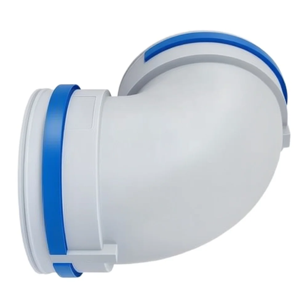 ABS Elbow For PE Pipeline Duct Transition Joint With Regulating Valve For Fresh For Air System HVAC Pipe Fitting 160mm 200mm