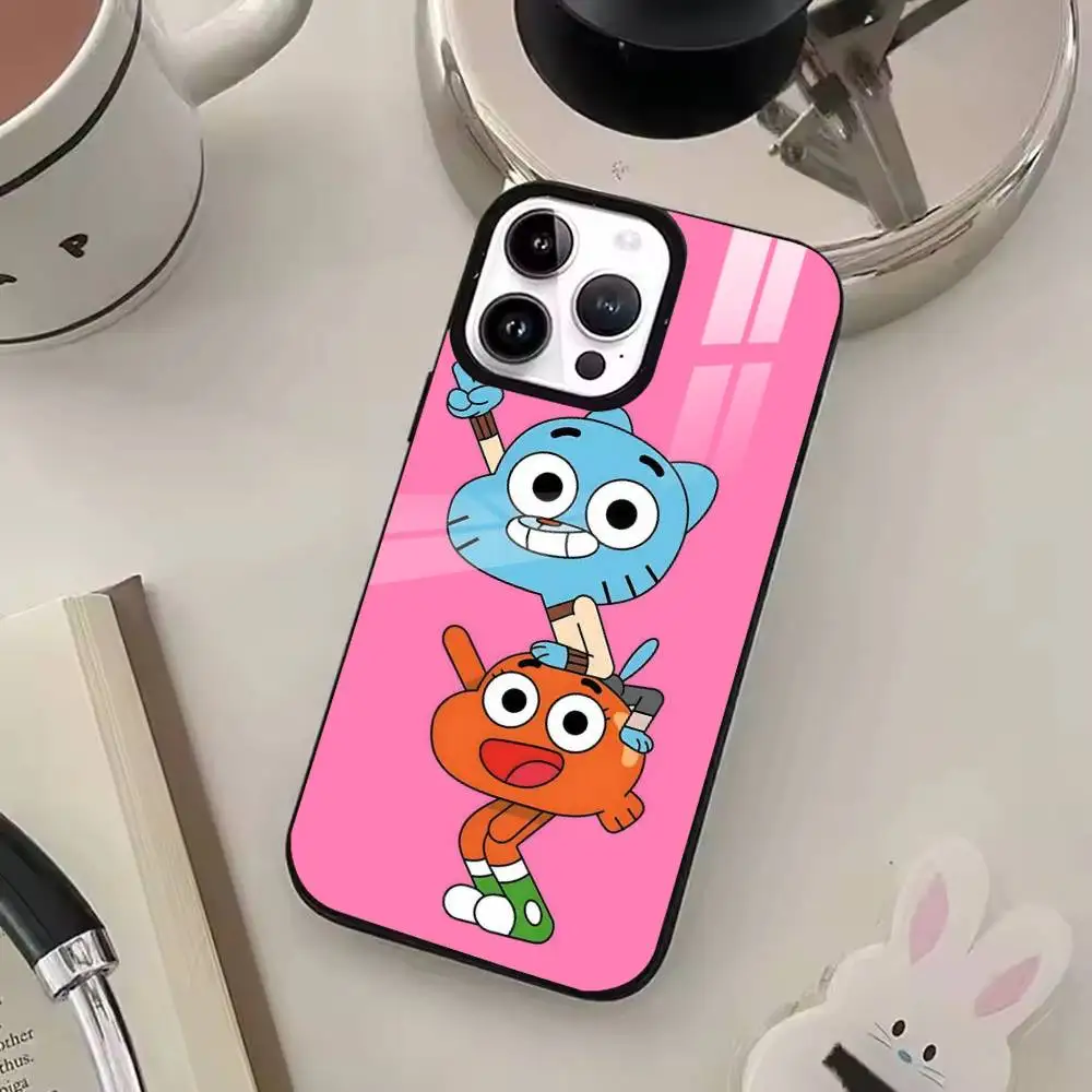 T-The Amazing World of Gumball  Phone Case For iPhone15,16,17,14,13,12,11 Plus,Pro Magnetic For  Wireless Charging