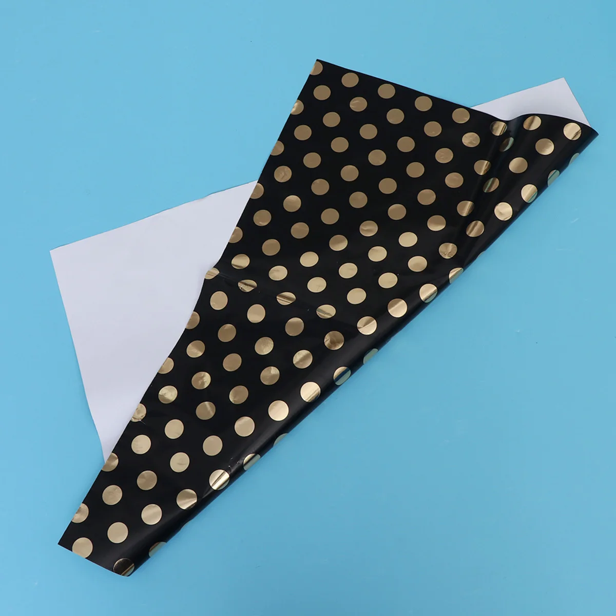 5 Stuks Stippen Inpakpapier Zwart Goud 50x70cm Cadeaupapier voor Bruiloft Verjaardag Douche Vakantie Craft decor