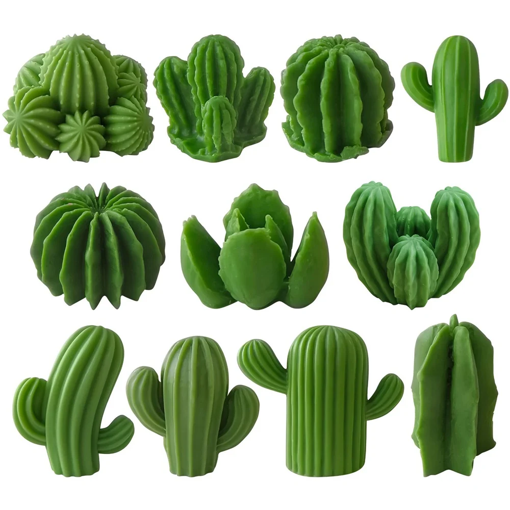 

Cactus Aromatherapy Silicone Mold Handmade Cup Wax Cactus Succulent Silicone Mold Scented Making Tools 3D DIY Handmade Fragrance