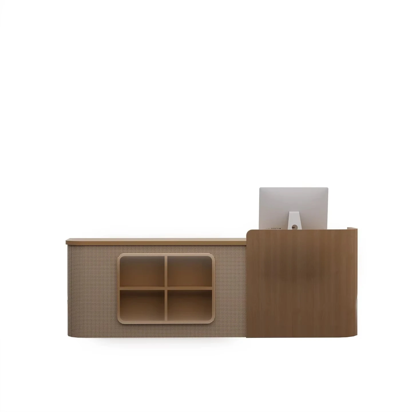 

&c Luxury Wood Reception Desk Modern Office Furniture Hotel Reception Counter Front Desk