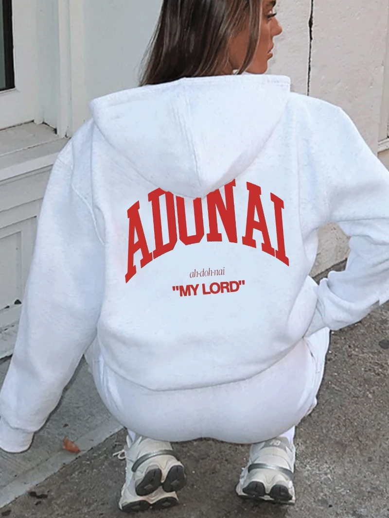 

2025 Autumn and Winter Women's Hoodie White Red Lettering Loose Fit Sleeve High-end Luxury Is for Both Men and Women Top Y2k