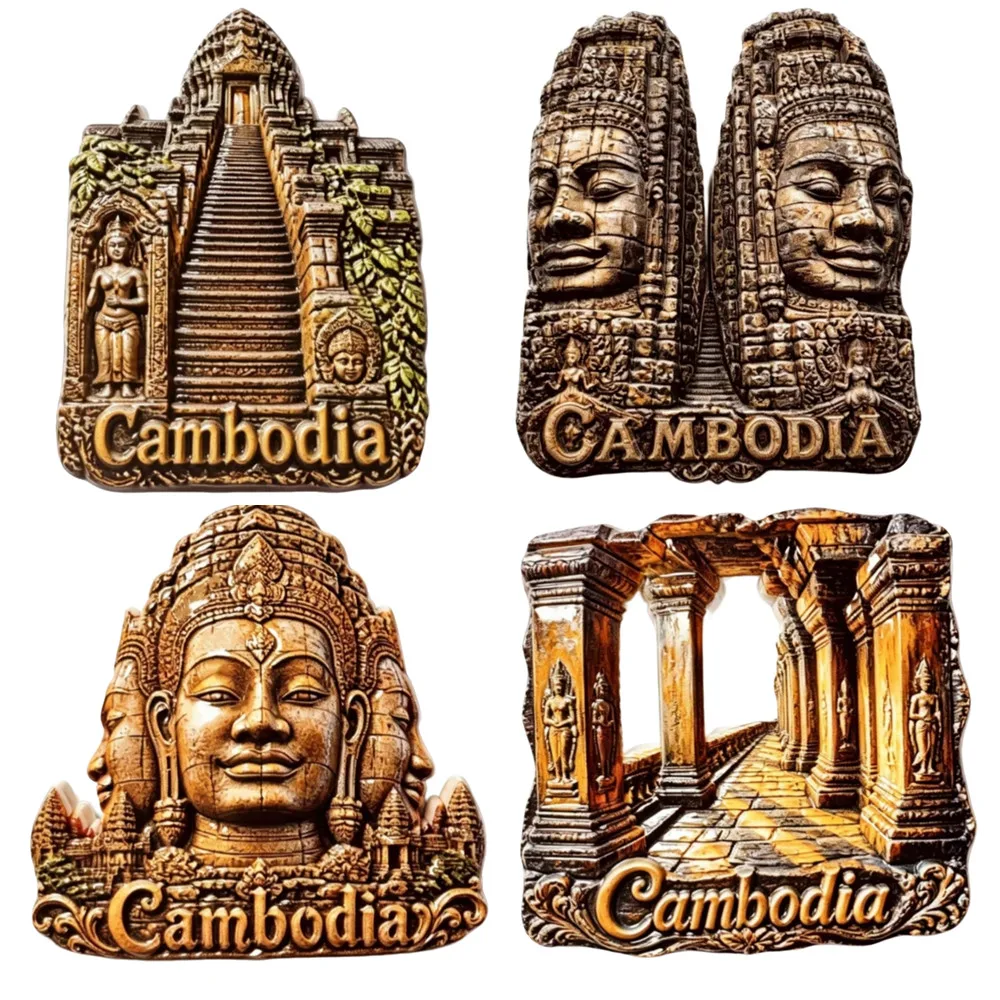 Asia  Cambodia  3D Fridge Magnets Tourism Souvenir Refrigerator Magnets Sticker