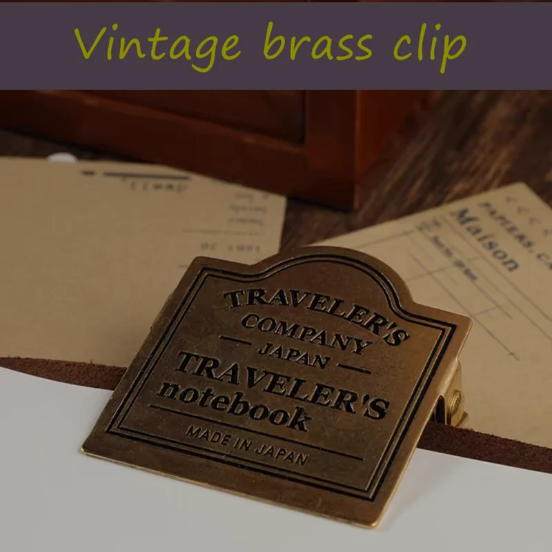 With Decorative Design Vintage Brass Metal Notebook Clip Binding Storage Clamp Bag Clips