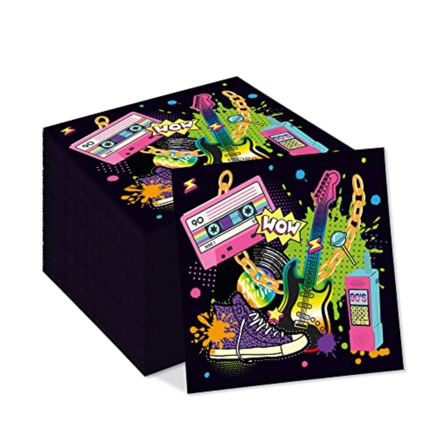 

40pcs Hip Hop Paper pkins Hip Hop Dinner Paper pkin Set Hip Hop Themed Party Supplies