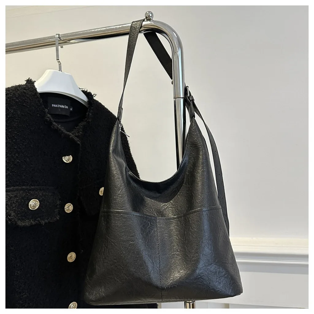 Horizontal Square Bag Casual Zipper Closure Bag Underarm Bag Medium Hardness For Shoulder Carrying Dating Short Trips