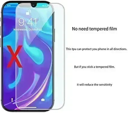 Funda de cuerpo completo para iPhone, cubierta protectora transparente de TPU de doble cara para iPhone 14, 13, 12, 11 Pro, XR, XS Max, 8, 7, 6 Plus, 5S, SE 360