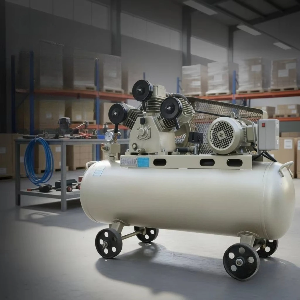 Natural Gas Engine Lubricated Air Cooled Portable Piston Air Compressor Hot Selling Machinery