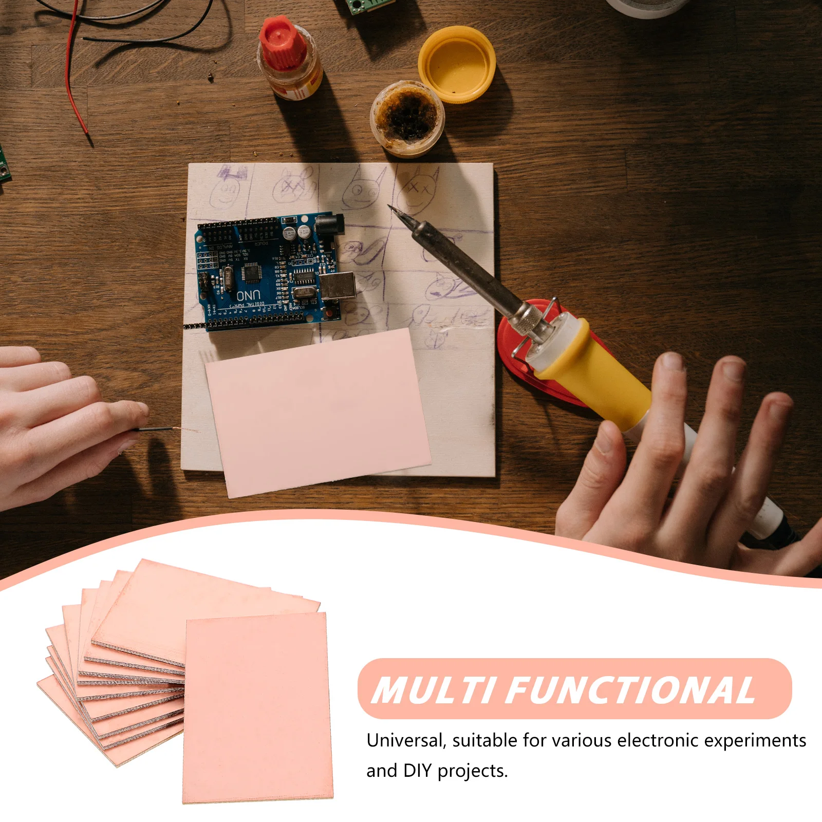 

10pcs Single-Sided Boards Solderable Universal Circuit Board For Electronic Projects Diy Experiments Boards