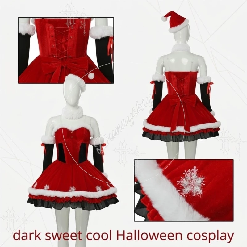 Halloween Christmas Anime Comic Con Party Sweet Women Dark Cool Cosplay Costume For Role Play Stage Performance Full Outfit Cos​