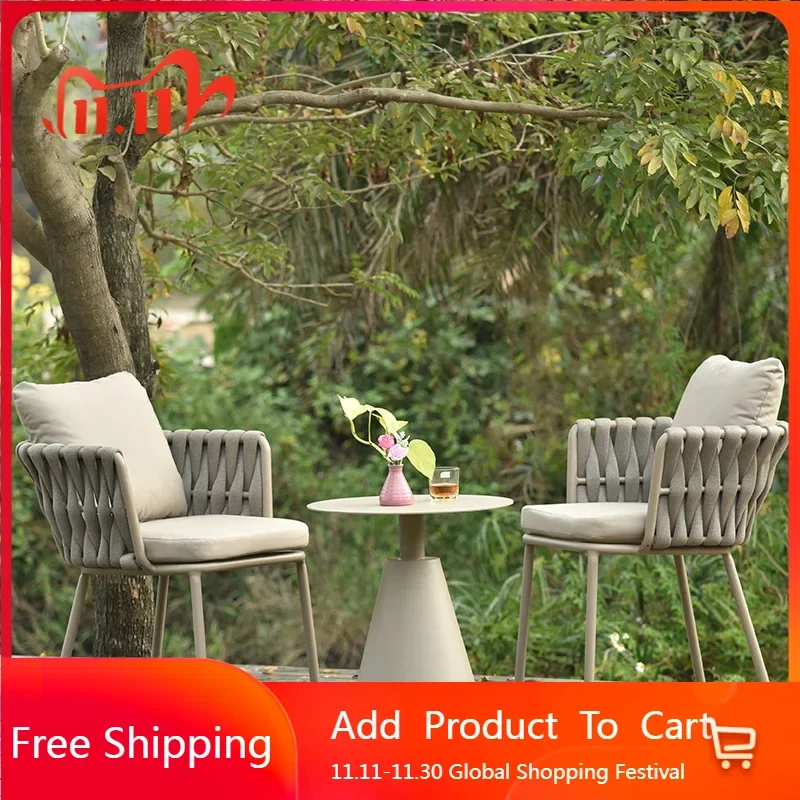 

Alumnium Balcony Garden Furniture Set Outdoor Waterproof Lounge Yard Garden Furniture Set Adult Patio Muebles Terraza Decoration