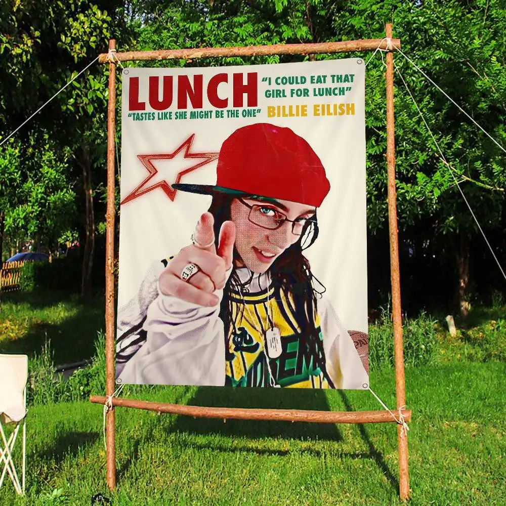 Beliebte Pop Star B-billie Retro-Flaggen, mehrere Auswahlmöglichkeiten, Wohnzimmer, Studio, Stand, Innendekoration, Banner