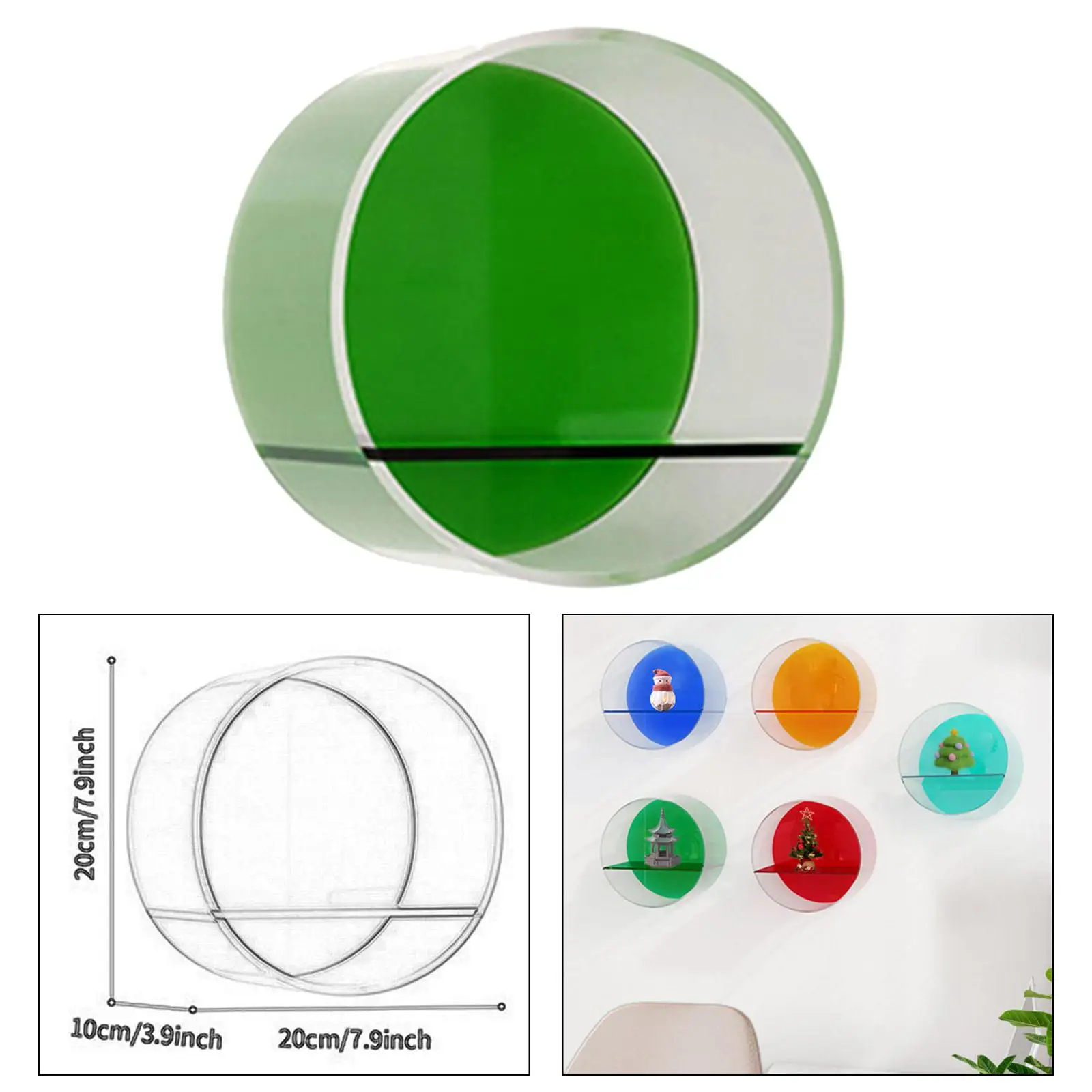 Acrylic Wall Mounted Display Case Storage Organizers Cabinet for Collectibles Figurines or Home Showcase Display Shelf