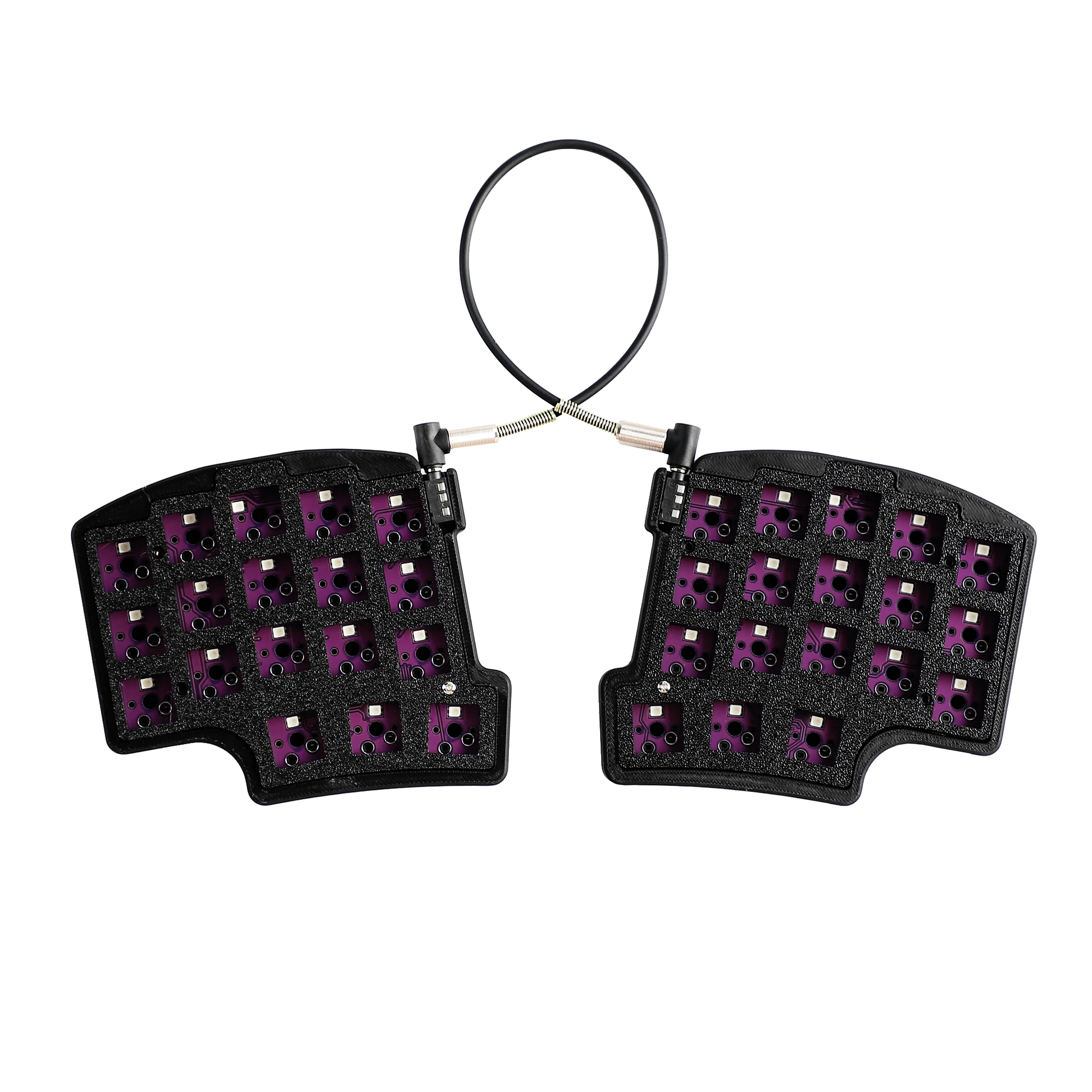 YMDK Split 36 Keys Ergonomics 40% Layout 3D Print PLA Hotswappable RGB QMK Vial All Key Programmable Mechanical Keyboard Kit