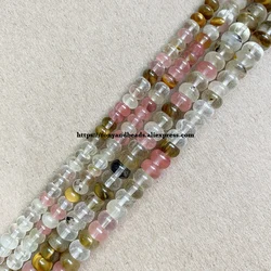 Natural Stone Smooth Rondelle Mixed Cherry Quartz 7