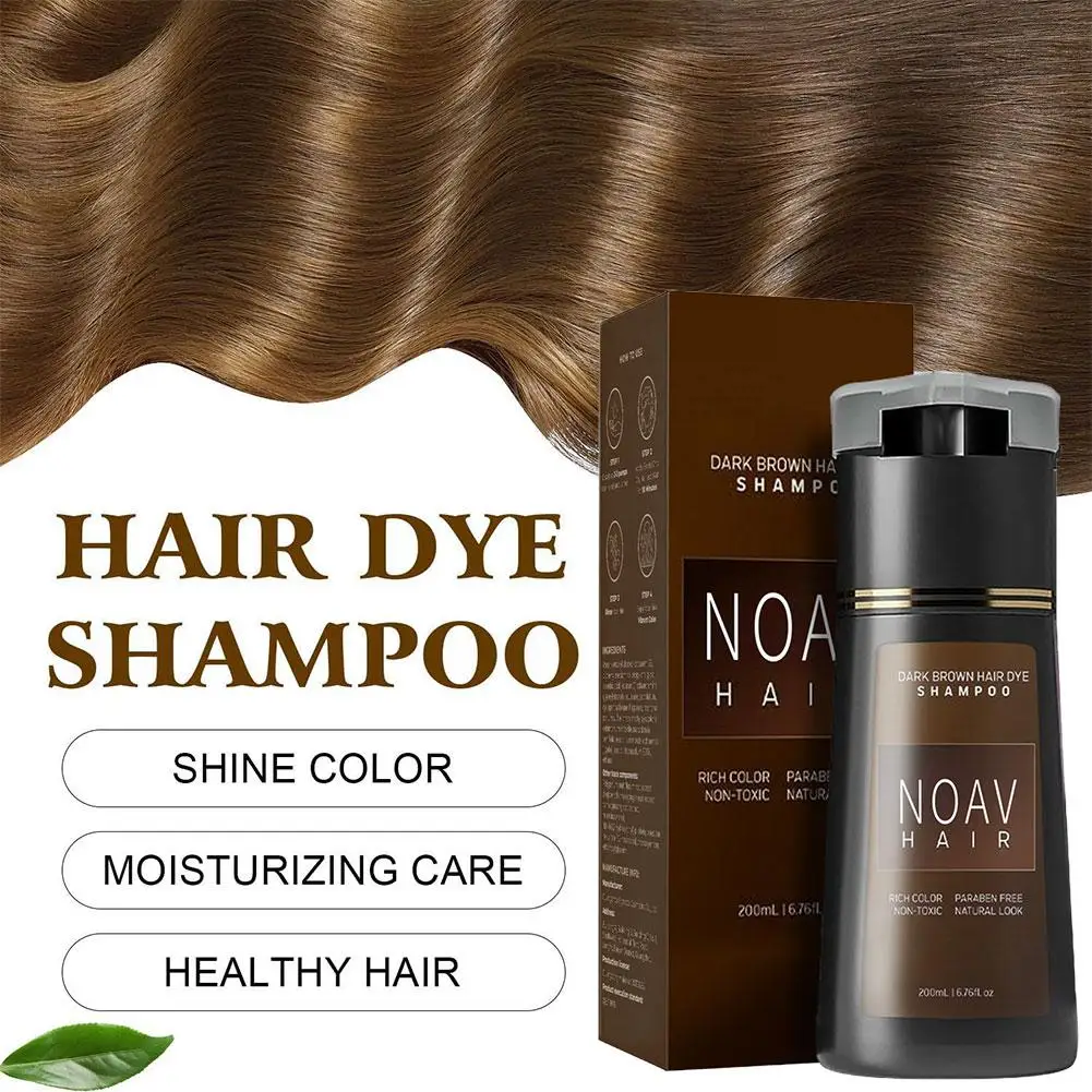Nova Hair Dyeing Shampoo Hair Fast Dye 3-in-1 Shampoo Men Women Fluffy Oil Control Hair Care Products Nourish Hair Shampoo
