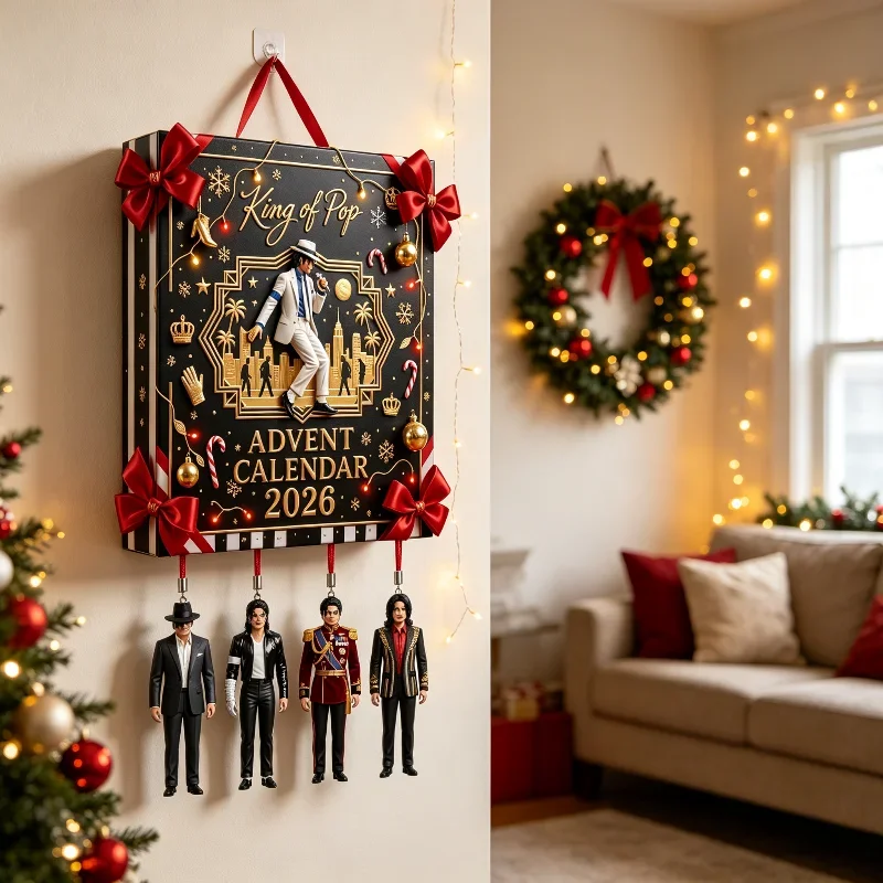 2026 Weihnachts-Adventskalender Michael Jackson Legend 24-Tage-Countdown Mini-Figuren Ornamente Sammlerstück Geschenk für Musikfans – Detail 3