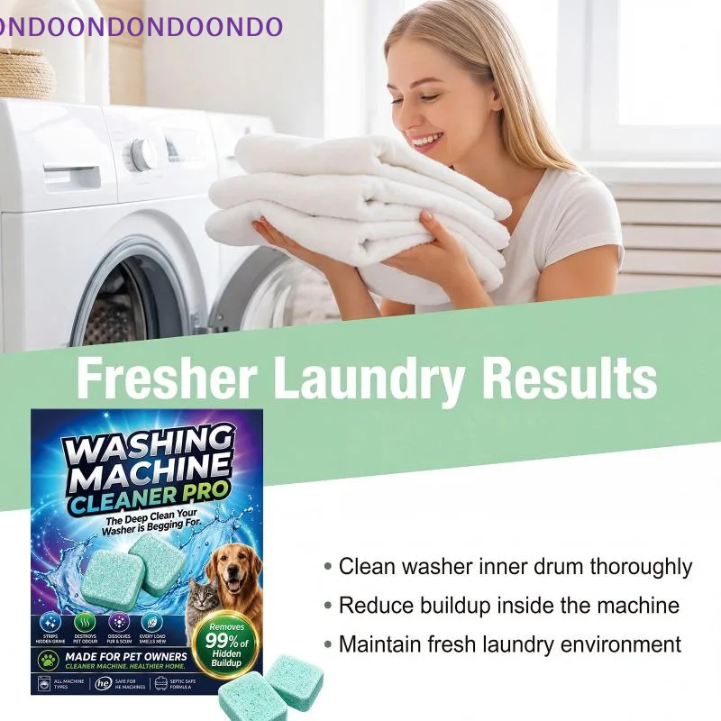 12Pcs Washing Machine Cleaner Tablets 99 Hidden Buildup Removal Pet Odor Remover For Pet Owners All Washers Home Use