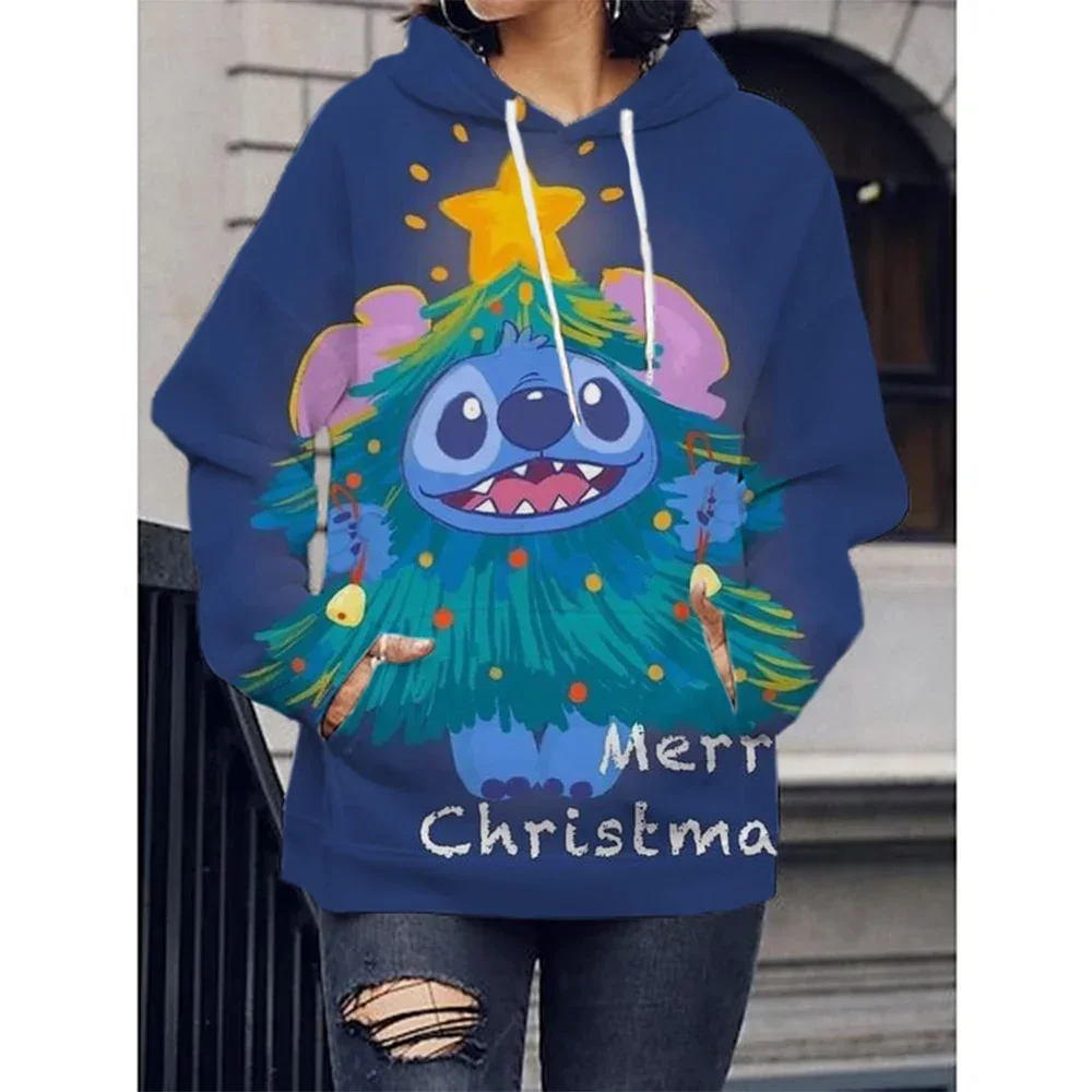 New Autumn Winter Hot-selling Disney Stitch Sweater 3D Printing Adult Women\'s Spring and Autumn New Hoodie Street Casual Jumper