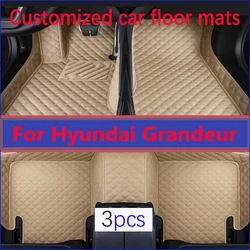 Car Mats For Hyundai Grandeur Azera IG 2019~2022 Anti-dirt Pad Carpets Leather Floor Mat Rugs Pad Interior Parts Car Accessories