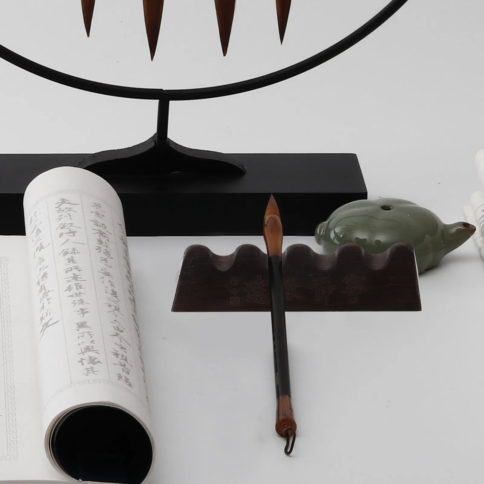 Rest Writing Brush Support Fancy Desk Chinese Paint Calligraphy Stand Pen Display Holder Rack