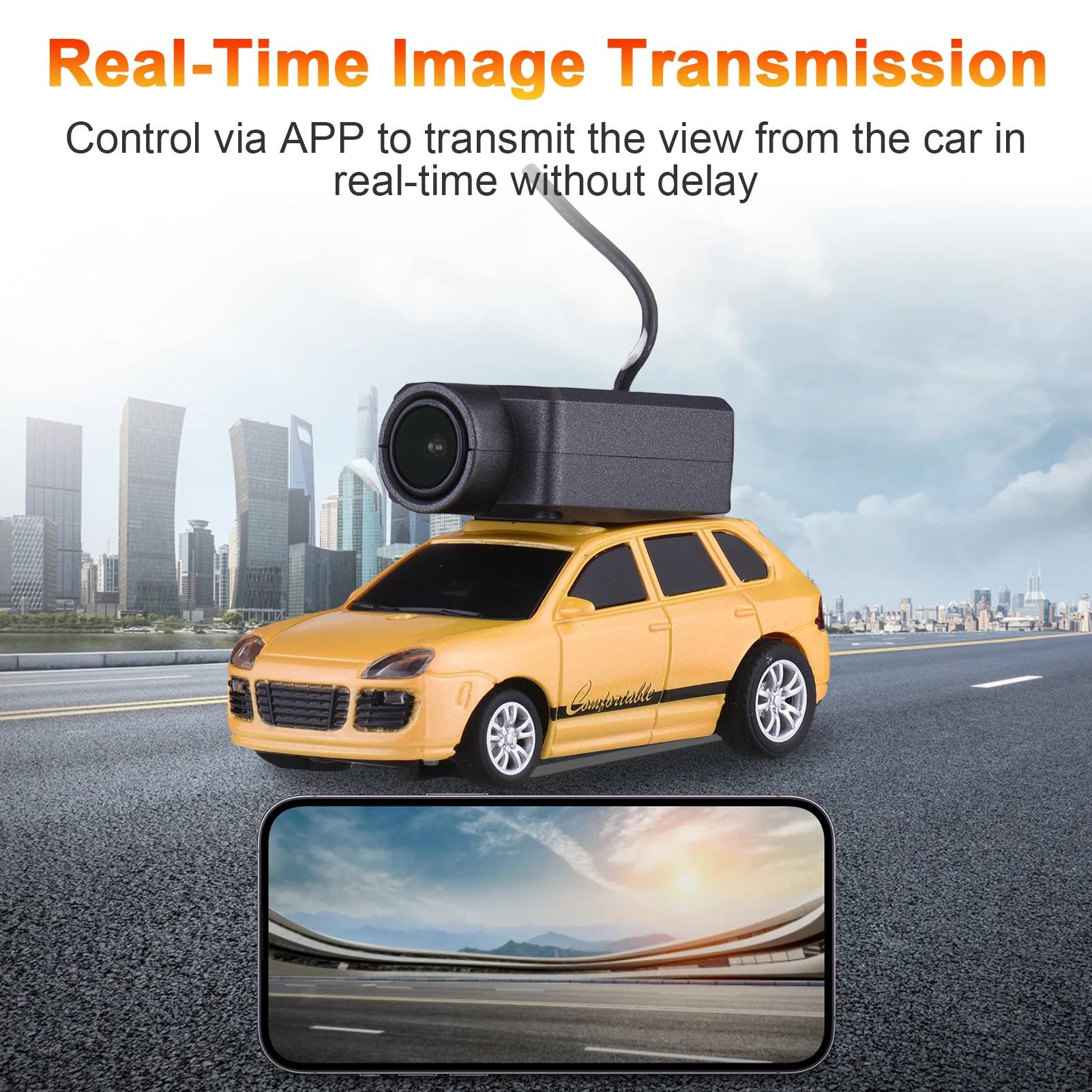 

Mini Remote Control Car with 720P HD WiFi Camera - Gyro, Ambient Lights & VR Mode, APP Controlled Toy for Boys & Girls