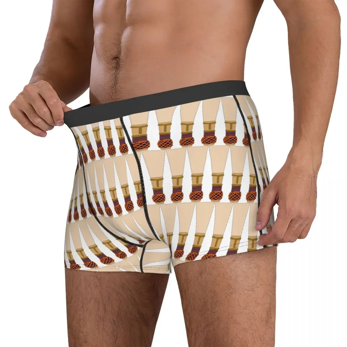 Boxer Underpants Shorts Bassoon Reed (Orange And Blue) Panties Male Comfortable Underwear for Homme Man Boyfriend Gift