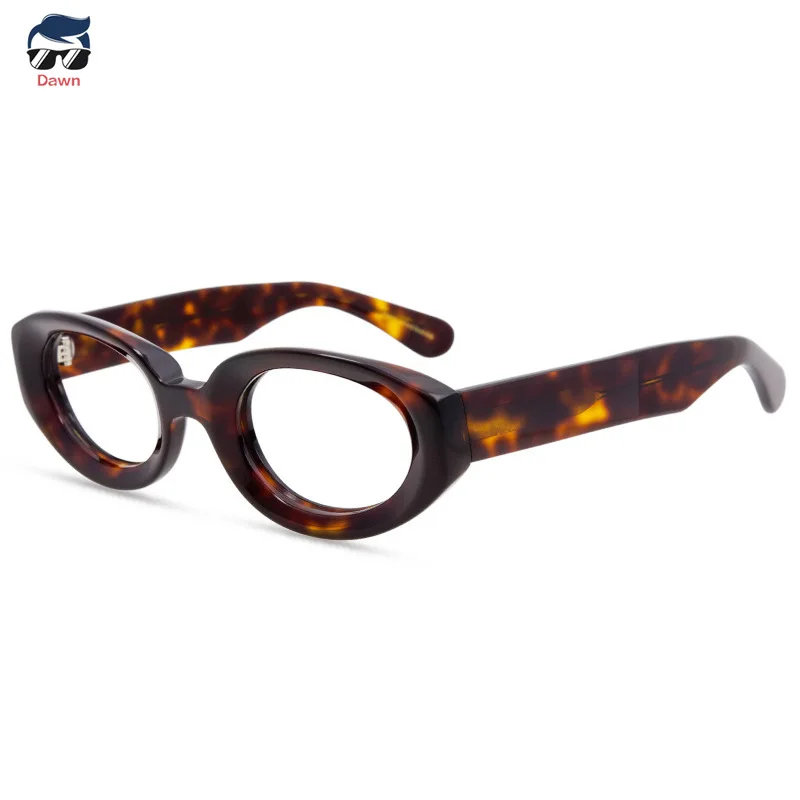 

Овальные ацетатные оправы для очков, толстые, маленькие, в стиле ретро для женщин и мужчин, очки для чтения по рецепту, винтажные классические оптические 9634