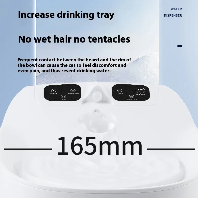 2.2L Cat Water Dispenser Dog Drinking Water Dispenser Pet Automatic Recirculating Cat Drinker Flow Bowl Water Feeder