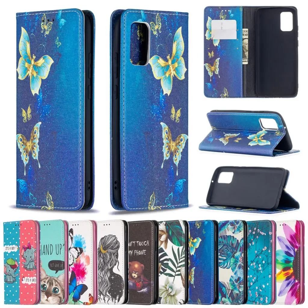 

Painted Leather Case For Samsung Galaxy A10 A12 A20 A30 A21S A40 A50 A51 A71 A70 A20E A72 A32 A41 A52 Funda Flip Wallet Coque