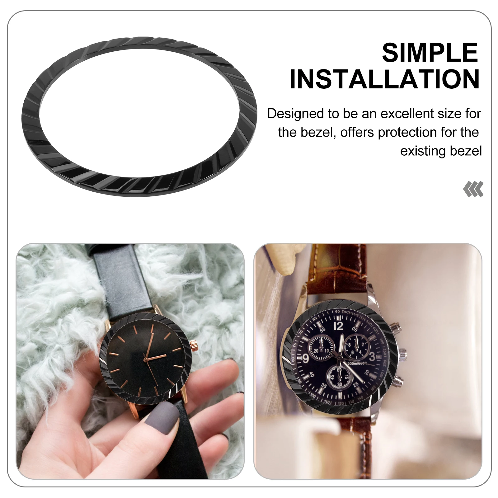 

Metal Bezel Delicate Watch Dial Ring Accessory Supply Compact Stainless Steel Replaceable Protective Small Watches