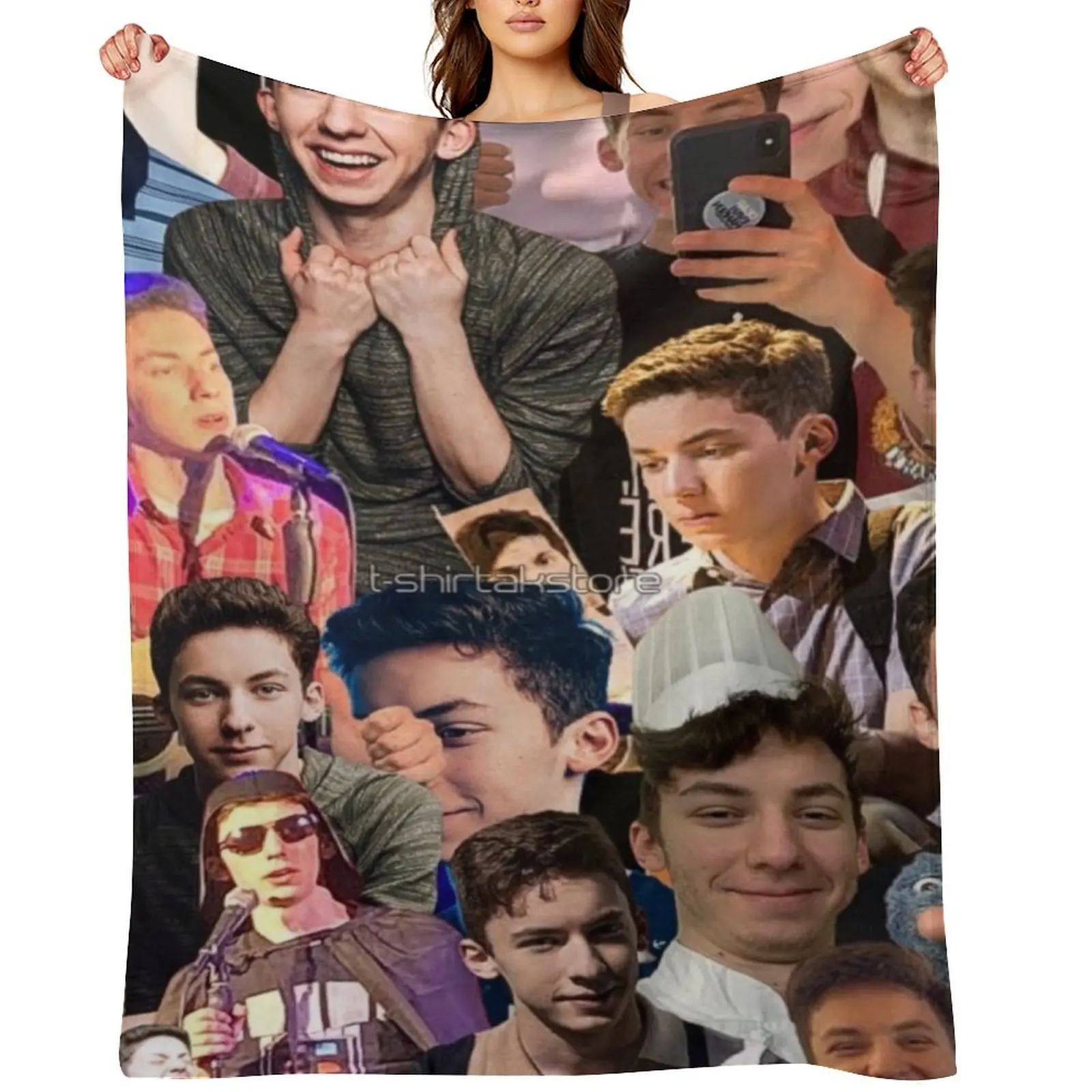 

Andrew Barth Feldman photo collage Throw Blanket Weighted Multi-Purpose Beautifuls decorative Blankets