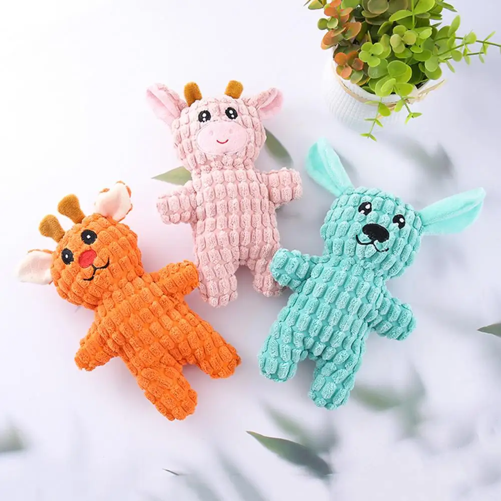 Plush Dog Toy with Wrinkle Sound Dog Toy with Feedback Plush Squeaky Dog Toy for Small Dogs Stuffed Chew with Crinkle for Medium