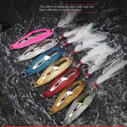 Fishing leech Spinner Spoon Bait 5g 10.5g Gold Silver Fishing Spoon Hard Bait Sequin Noise Paillette Metal Bait Pesca Trout Pike
