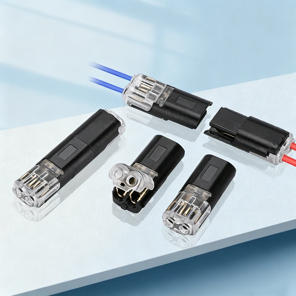 

Detachable Universal 2 Pin Electric Wire Connector No Strip Quick Dual Line Cable Interconnection Automotive Terminal Plug