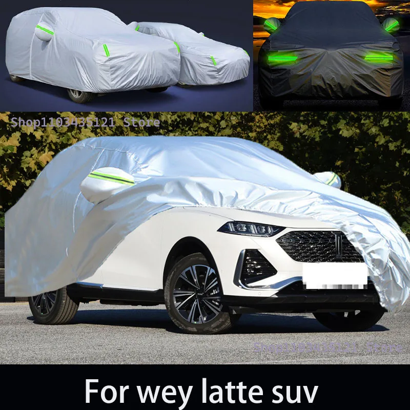 

For wey latte suv mountain Outdoor Protection Full Car Covers Snow Cover Sunshade Waterproof Dustproof Exterior Car accessories