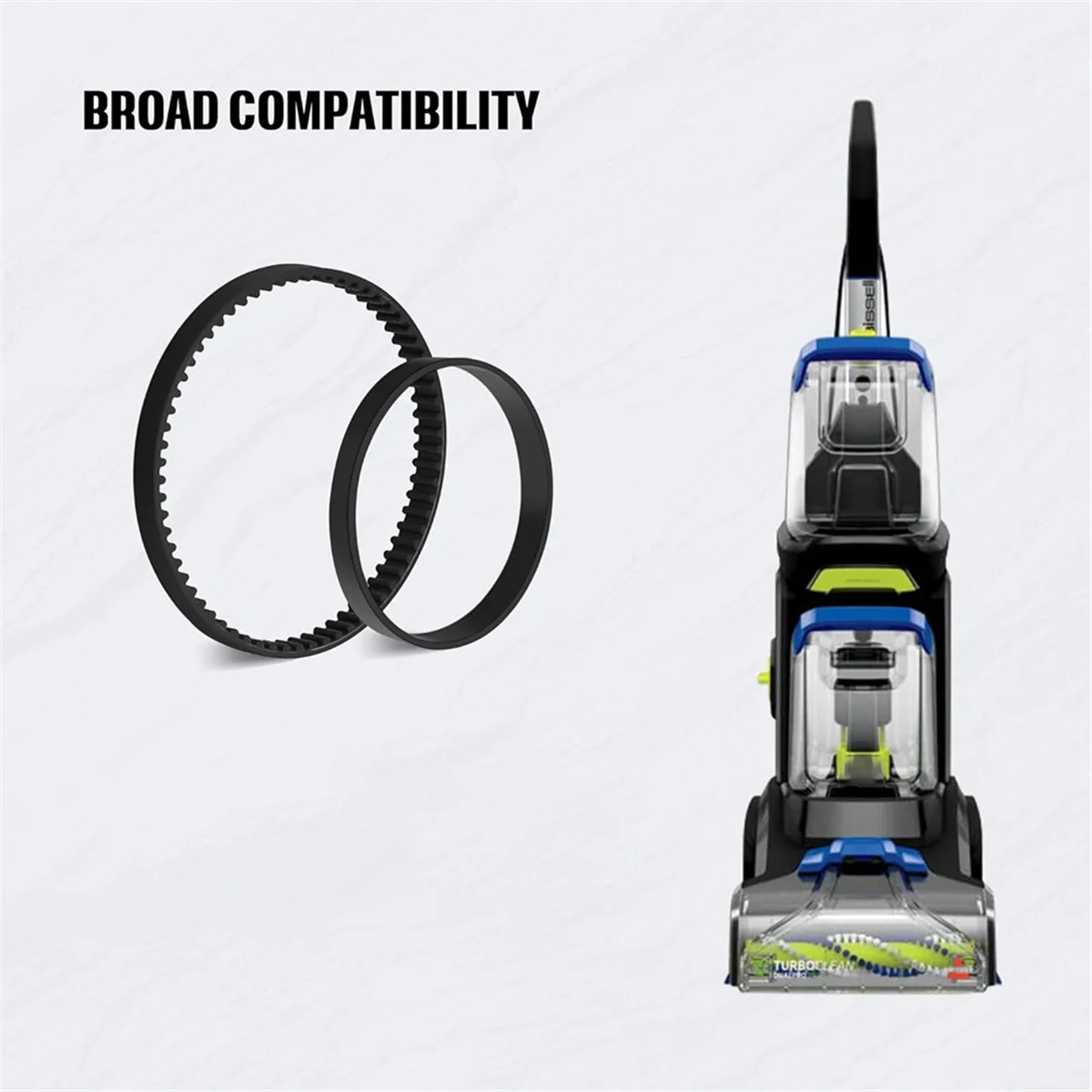 4 قطعة حزام بديل لـ 3071 PowerForce PowerBrush Pet XL، جزء استبدال TurboClean DualPro Pet 1626502 & 1626486