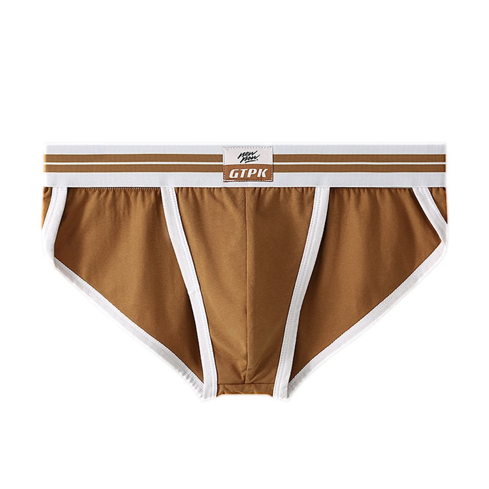 Black Men Sexy Lingerie U Convex Pouch Underpants Underpants U Convex Pouch Breathable Material Color Matching Pattern